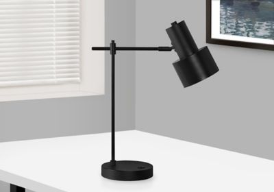 Monarch Specialties Table Lamp with USB Port And Adjustable Shade