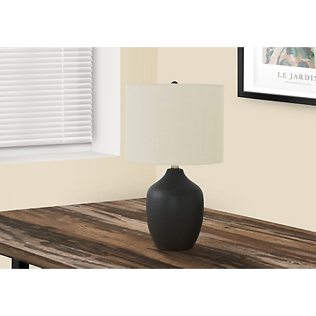 Monarch Specialties Table Lamp Two Tone And Smoothe Ceramic