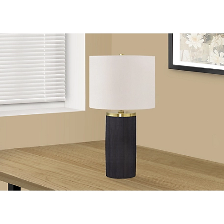 Monarch Specialties Table Lamp with Ribbed Texture