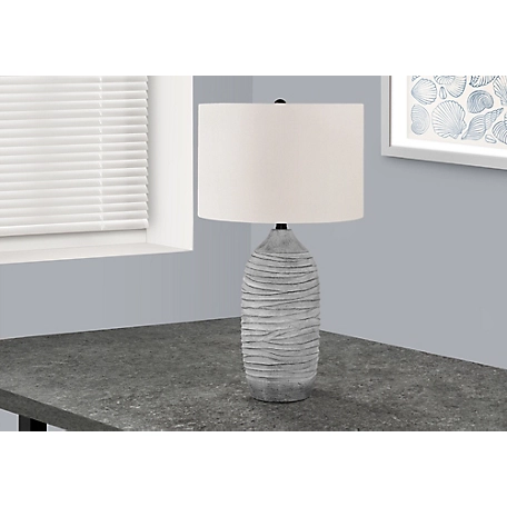 Monarch Specialties Table Lamp Modern Textured Base