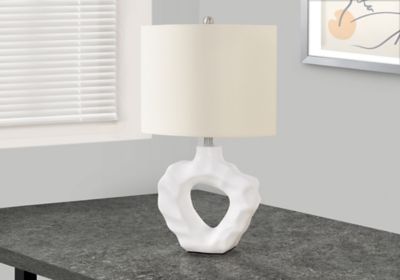 Monarch Specialties Table Lamp with Rippled Sculptural Base