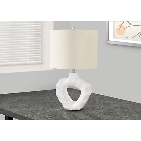 Monarch Specialties Table Lamp with Rippled Sculptural Base