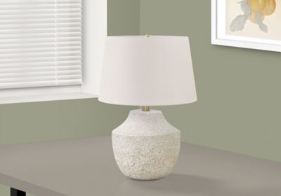 Monarch Specialties Table Lamp with Tapered Linen Shade