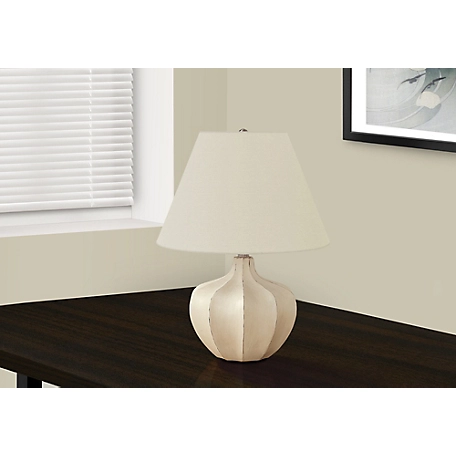 Monarch Specialties Table Lamp with Textured Gourd Shaped Base