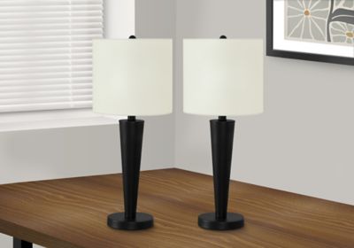 Monarch Specialties Contemporary Table Lamp Set of 2 with Usb
