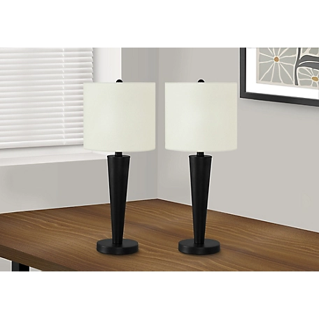 Monarch Specialties Contemporary Table Lamp Set of 2 with Usb