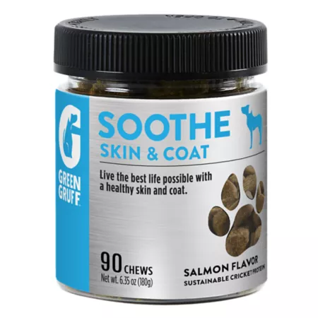 Green Gruff SOOTHE Skin and Coat Plus CBD Chews for Dogs 90 Pack Dog Skin & Coat Supplements