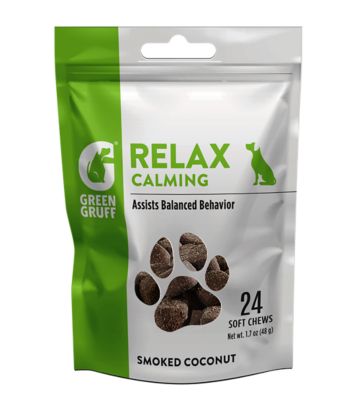 Green Gruff RELAX Calming - Bag, 24 Soft Chews He would cry and shake until I recently got him the calming chews❤️he is much better now during the rain and storms! 