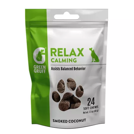 Green Gruff RELAX Calming - Sachet 24 gentle chews Dog Anxiety Supplements