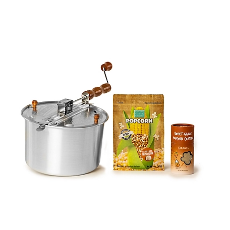 Wabash Valley Farms Original Whirley-Pop Stovetop Popcorn Popper and Real  Theater Popping Kit, Silver at Tractor Supply Co.