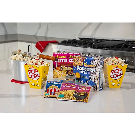 Wabash Valley Farms Movie Night Popcorn Set featuring Whirley Pop with Metal Gears