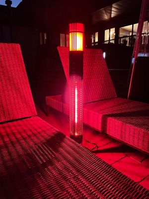 Image showing 7 th Westinghouse Infrared Electric Outdoor Heater Portable with Gold Tube and Flame