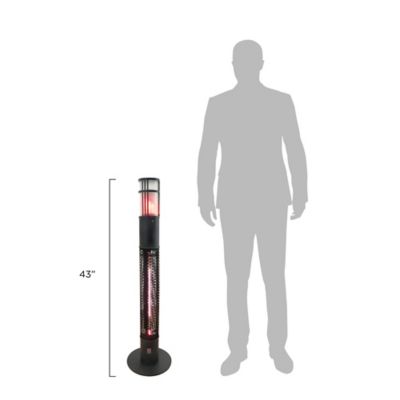 Image showing 8 th Westinghouse Infrared Electric Outdoor Heater Portable with Gold Tube and Flame