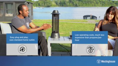 Image showing  Infrared Electric Outdoor Heater - Portable or Hanging