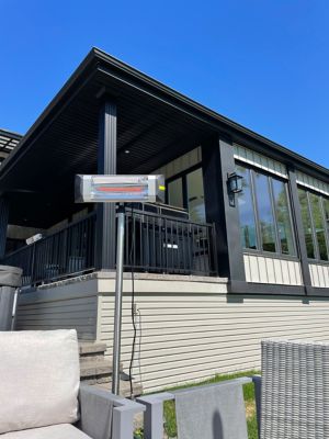 Image showing  Infrared Electric Outdoor Heater - Pole Mounted