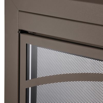 Image showing  Gerri Oil Rubbed Bronze Cabinet-style Fireplace Doors with Smoke Tempered Glass, Small