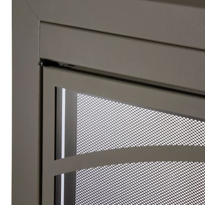 Image showing  Medium Gerri Gunmetal Cabinet Style Fireplace Doors with Smoke Tempered Glass