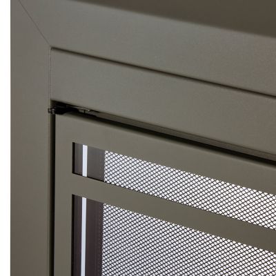 Image showing  Kendall Gunmetal Cabinet-style Fireplace Doors with Smoke Tempered Glass, Medium