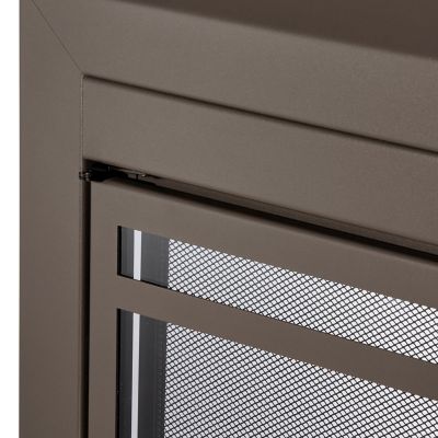 Image showing  Kendall Oil Rubbed Bronze Cabinet-style Fireplace Doors with Smoke Tempered Glass, Medium