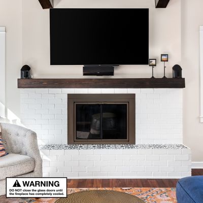 Image showing 6 th UniFlame Roman Oil Rubbed Bronze Bi-fold style Fireplace Doors with Smoke Tempered Glass, Large