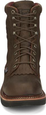 Image showing 3 th Justin Men's 8 in. Rivot Round Steel Toe Lace-Up Boot
