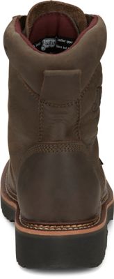 Image showing 5 th Justin Men's 8 in. Rivot Round Steel Toe Lace-Up Boot
