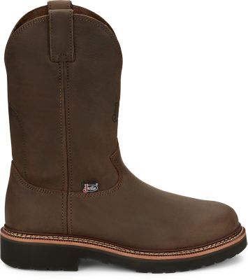 Image showing 4 th Justin Men's 10 in. Carbide Pull-On Round Toe Boots