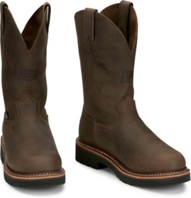 Image showing 6 th Justin Men's 10 in. Carbide Pull-On Round Toe Boots