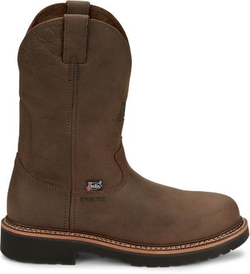 Image showing 4 th Justin Men's 10 in. Carbide Round Steel Toe Pull-On Boot