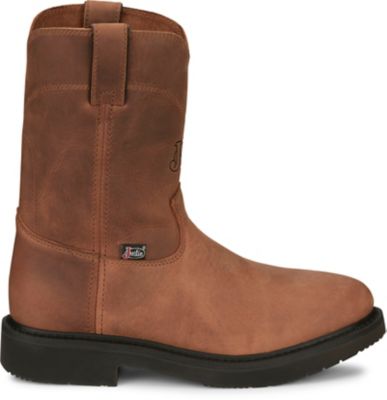 Image showing 4 th Justin Men's 10 in. Round-Up Round Toe Pull-On Boot