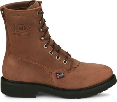 Image showing  Men's 8 in. Livestock Waterproof Round Toe Lace-Up Boot
