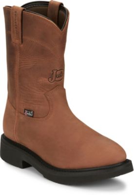 Justin Men's 10 in. Round-Up Waterproof Round Toe Pull-On Boot