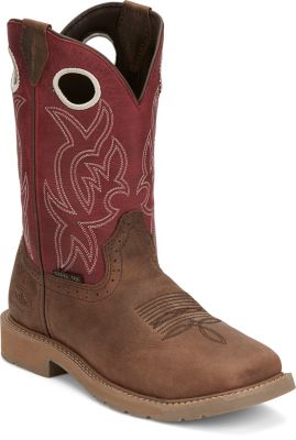 Justin Men's 11 in. All Around Square Pull-On Steel Toe Boots