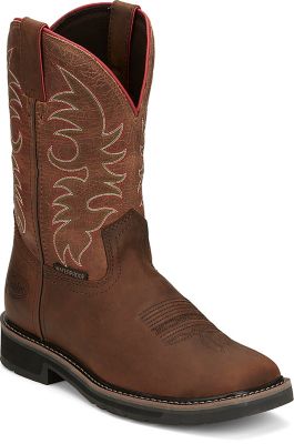 Justin Men's 11 in. Driller Waterproof Square Toe Pull-On Boot