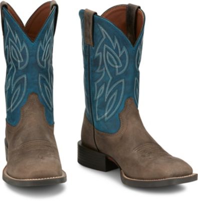 Justin Men's Canter 11\" Western Boot - Water Buffalo Leather, Broad Square Toe (SE7514)
