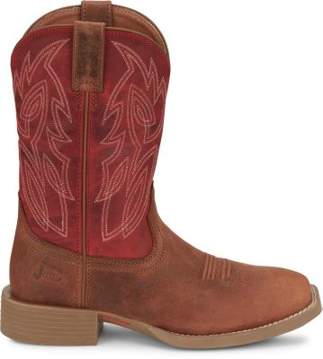Image showing 4 th Justin Men's Canter Wide Square Toe Boots, 11 in.