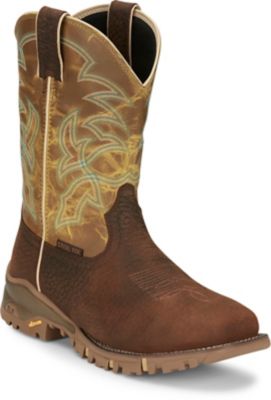 Tony Lama Men's 11 in. Roustabout Waterproof Square Steel Toe Pull-On Boot