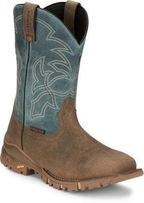 Tony Lama Men's 11 in. Roustabout Waterproof Square Steel Toe Pull-On Boot