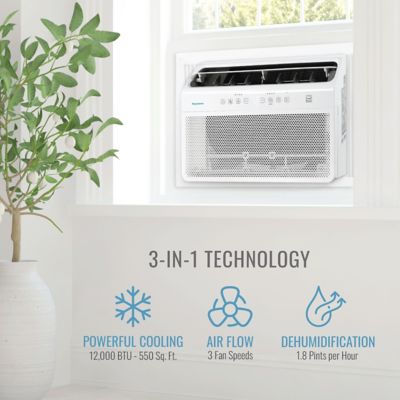 Image showing  Window Inverter Air Conditioner with Remote Control, 550 sq. ft., 12,000 BTU