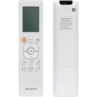 Image showing 8 th Keystone 12,000 BTU Window Mounted Inverter Air Conditioner With Heater And Remote Control