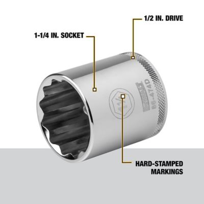 Image showing  1/2 in. Drive x 1-1/4 in. 12-Point Socket