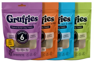 Gruffies Peanut Butter Flavor Dog Treat Variety Pack, 6 oz.