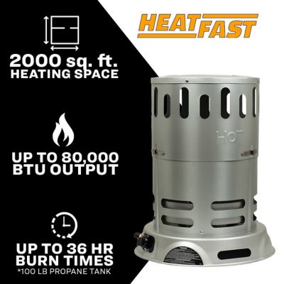 Image showing  Propane Convection Heater, 2,000 sq. ft., 80,000 BTU