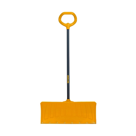 True Temper Poly Blade Snow Shovel Pusher with 38-inch Steel Handle and Versa Grip