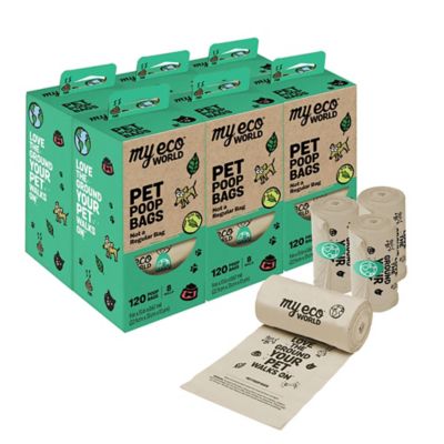 MyEcoWorld Pet Poop Bags, 6 boxes of 8 rolls - 48 rolls / 720 count
