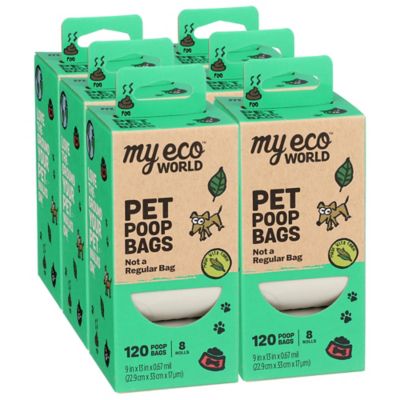 MyEcoWorld Pet Poop Bags, 6 boxes of 8 rolls - 48 rolls / 720 count