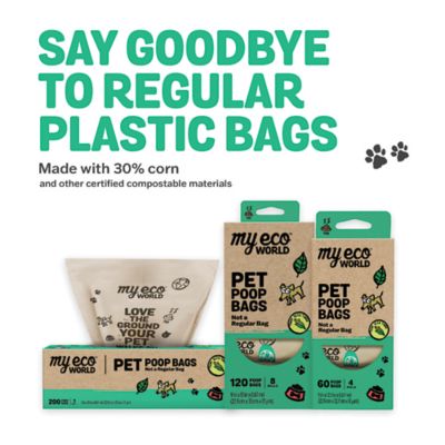 Image showing 9 th MyEcoWorld Pet Poop Bags, 6 Boxes of 1 Roll - 200 Bags a Roll/1200 ct.