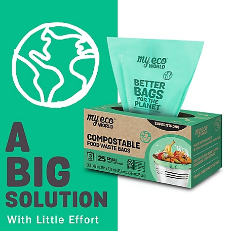 3 gal. Compostable Food Waste Bag - 12 Boxes of 25 Bags/300 ct
