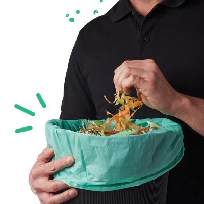 Image showing 9 th MyEcoWorld Small 3 gal. Food Waste Bags, 12 boxes of 25 bags - 300 ct.