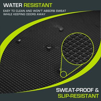Image showing  15.5 in. L x 12.5 in. W x 2.5 in. T Exercise Balance Pad, Non-Slip Cushioned Foam Mat and Knee Pad, Black